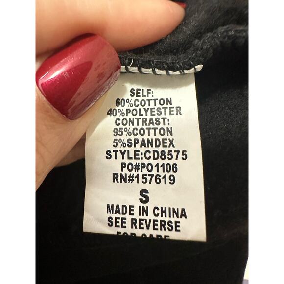 Cloud Ten black long sleeves sequin fringe sweatshirt mini dress size Small - Picture 4 of 16